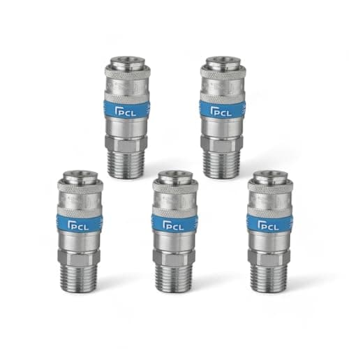 Image of x5 Genuine PCL Air Line Airflow Male Coupling 1/2 BSP Fitting Connector