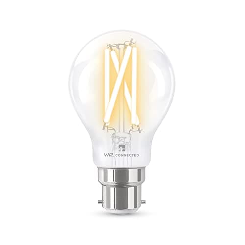 Image of 4lite Smart A60 B22 Clear Filament LED Bulb (8W) Dimmable 850Lm 2700-6500K Tuneable White, Wi-Fi/Bluetooth Controlled with Bayonet Fitting - 4l1/8009