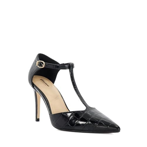 Image of Dune London Ladies CASTERED Pointed Toe Stiletto Heels Size UK 7 Court Shoes Black