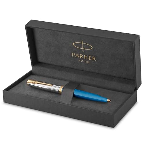 Image of PARKER Ballpoint Pen 51 Premium Turquoise G.C. M Ink Colour Black
