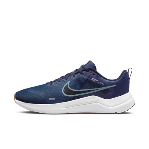 Image of NIKE Men's Downshifter 12 Sneaker, Midnight Navy/Worn Blue-Dark Obsidian, 9 UK