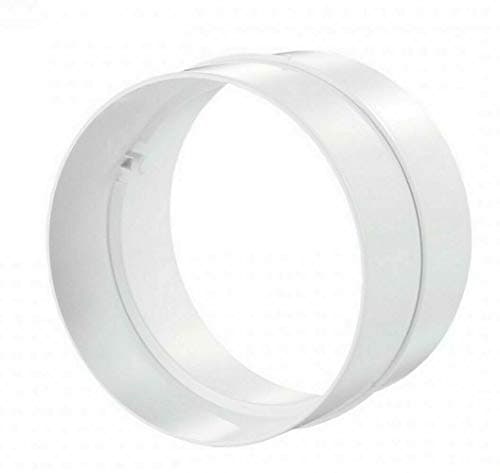 Image of Fantronix 100mm (4 Inch) Round Duct Connector – Plastic Ventilation Coupler for Duct Pipe & Flexible Hose, Extractor Fan & HVAC Ducting
