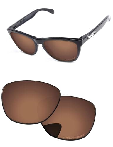 Image of PapaViva Replacement Lenses for Oakley Frogskins OO9013 55mm Sunglass Copper Brown Polarized