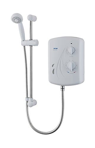 Image of Triton Showers Seville, Shower Electric, 10.5 KW, White, Instant Hot Water, Replacement Shower, Anti Twist Hose, Bathroom Showering Unit