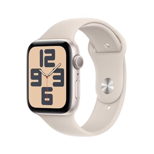 Image of Apple Watch SE (2nd Gen) (GPS, 40mm) - Starlight Aluminum Case with Starlight Sport Band, S/M (Renewed)