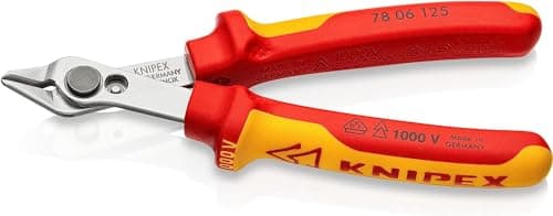 Image of KNIPEX Electronic Super Knips Electronics Diagonal Cutter, 125 mm, VDE, Soft Wire (Copper) to 1.6 mm, Medium Hard Wire to 1 mm, 78 06 125