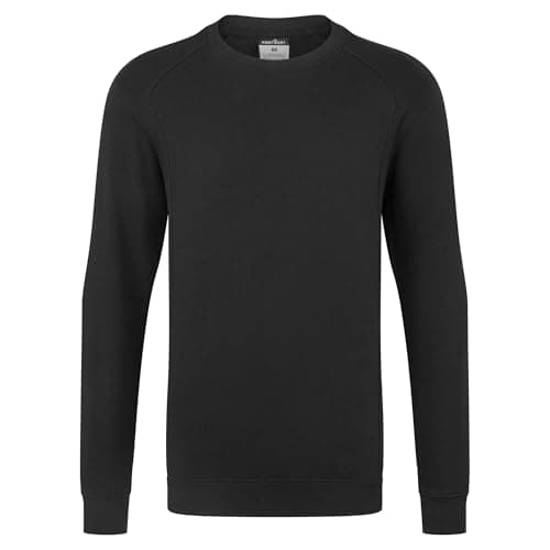 Image of Portwest CD813 WX2 Eco Sweatshirt Sustainable Workwear Durable Crew Neck Pullover Soft Comfortable Fit Reinforced Seams Everyday Work Jumper Professional Clothing, Black, XXXL