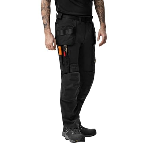 Image of Snickers AllroundWork Stretch Slim Fit Trousers Holster Pockets 6218 (UK, Waist & Inseam, 44, 32, Black)