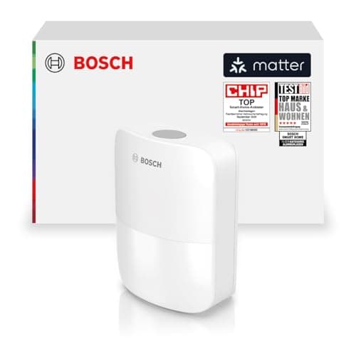 Image of Bosch Smart Home motion detector II [+M], outdoor and indoor motion sensor, EN Grade 2" certified, orientation light, small animal filter, capture range up to 13 m, Matter compatible
