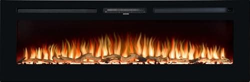 Image of Adam Orlando Inset/Wall Mounted Electric Fire, 60 Inch