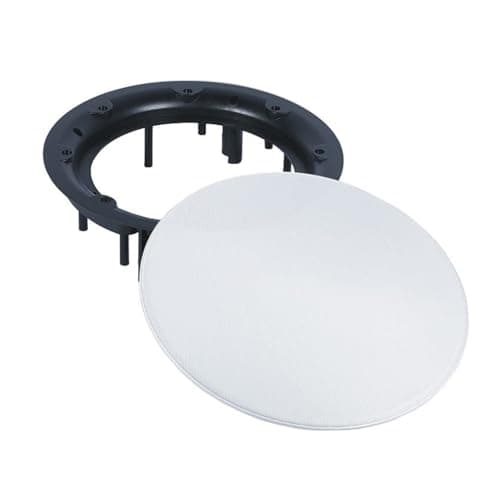 Image of YPBEW Resistant White Round Ceiling Loudspeaker Base with Reinforced Meshes Grille Ensuring Long Use White Round Loudspeaker
