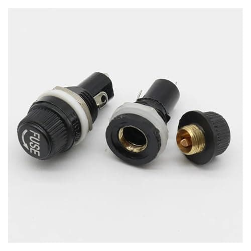 Image of ZDVHOMCB 5pcs/lot 5 * 20mm glass fuse holders 5x20 black insurance tube socket fuse holder for 5 * 20 insurance Panel Fuse Holder
