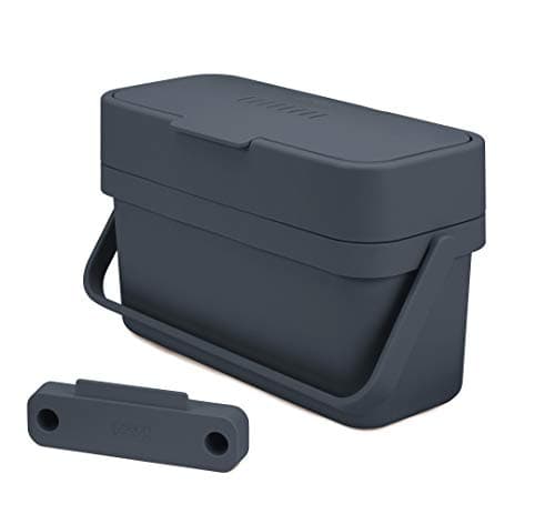 Image of Joseph Joseph Compo 4 Easy-fill Slimline Food Waste Recycling Caddy with air vent, optional door mount, 4 Litres - Graphite