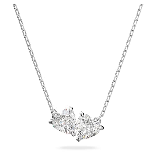 Image of Swarovski Attract Soul necklace, Heart, White, Rhodium plated