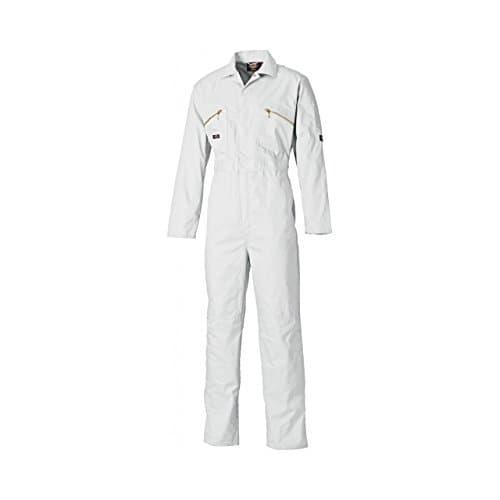 Image of Dickies Redhawk Men's Work Suit with Zip Up - White, 36, white, 36T - Chest 36", Inside Leg 35"