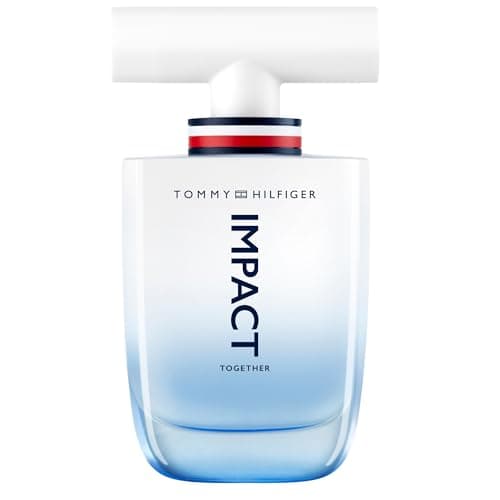 Image of Tommy Hilfiger - Impact Together Eau de Toilette 100 ml - Perfume for Men - Woody Aquatic Fragrance - Woody and Mineral Notes - White Glass Bottle with Blue Gradient
