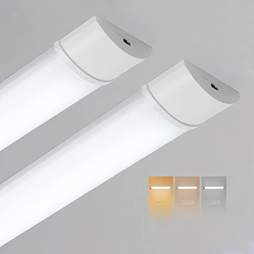 Image of Sundertech LED Batten Light 3FT, 90cm, 25w 2760lm Fluorescent Light Tube, 3CCT (3000K/4000K/6500K) in 1, Wall Ceiling Mount for Office Garage Warehouse Workshop Shed 2 Packs