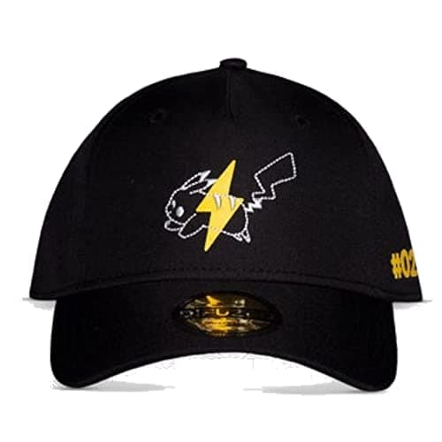 Image of Pokemon Baseball Cap Pikachu #025 Nue Official Black Strapback, black, One Size Fits All