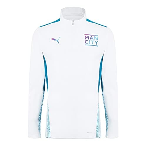 Image of PUMA 2021-2022 Man City PRO Training Half Zip Top (White), XXL