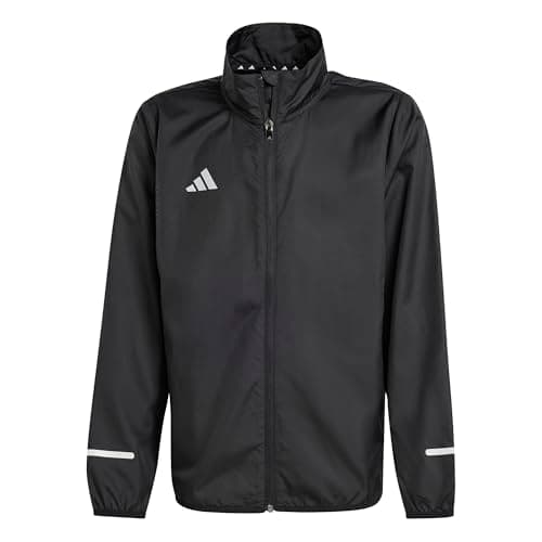 Image of adidas Unisex Kids TEAM WIND.RDY JACKET, Black/Reflective Silver, 9-10 Years