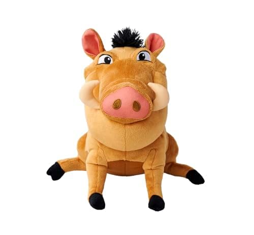 Image of Disney Lion King Pumbaa Character 25cm tall, Celebrating 30 Years of The Lion King, cuddly soft toy for kids and adults for birthday and gift or just collect them all