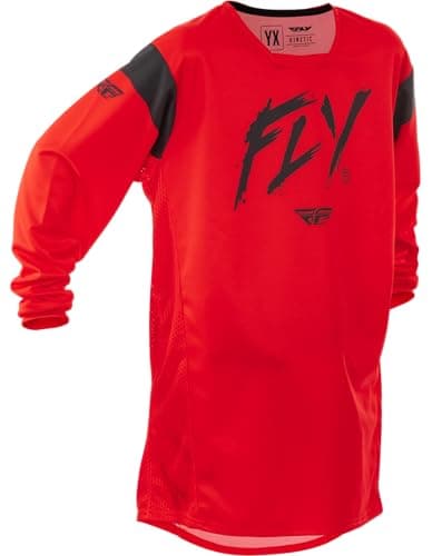 Image of Fly Racing Youth Kinetic Stoke Jersey (Red/Black, Youth Large)