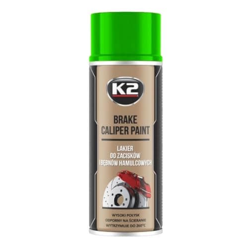 Image of K2 BRAKE CALIPER PAINT GREEN HIGH GLOSS Heat 260°C Resistant Spray Lacquer 400mL