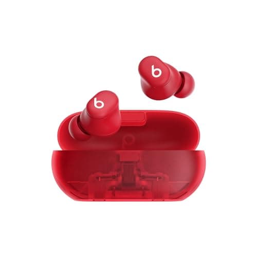 Image of Beats Solo Buds — Wireless Bluetooth Earbuds | 18 Hours of Battery Life | Apple & Android Compatibility | Built-in Microphone - Transparent Red