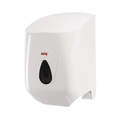 Image of Jantex Centrefeed Roll Paper Towel Blue Roll Dispenser, White, Size: 350(H) x 230(W) x 235(D)mm - Fits DL921, DL920, CF970, GD834 & GD833 - Max Roll Diameter: 205 mm, GD836