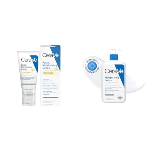 Image of Cerave AM Facial Moisturising cream SPF 50 +Cerave Moisturizing Lotion 473ml