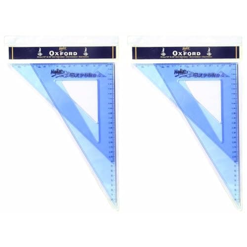 Image of Helix R36011 Oxford 31cm 45 & 60 degree Set Squares (Pack of 2)