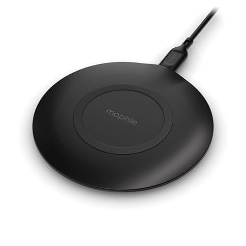 Image of ZAGG mophie Essentials Wireless Charger Pad [15W] for Qi-Enabled Devices, USB-C Devices, Charges Through Lightweight Cases (Black)