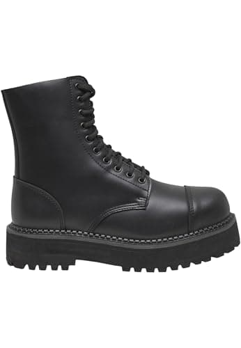 Image of Brandit Men Plateau Phantom Eyelet Boots Military & Tactical, Black 10 Hole, 9 UK