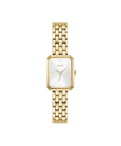 Image of HUGO Three Hand Quartz Movement Watch for Women #Cosy Collection with Light Yellow Gold Stainless Steel Bracelet - 1540179