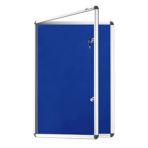 Image of VIZ-PRO Tamperproof Lockable Noticeboard Class 1 Aluminium Framed 120 x 90 cm
