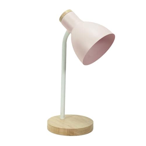 Image of ValueLights | Blush Pink Metal Dome Shade Wooden Base Adjustable Task Reading Light Desk Lamp | Table Lamps, Home Décor & Improvement Essential