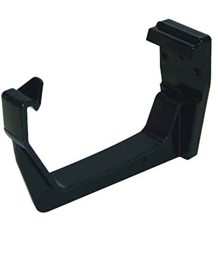 Image of FLOPLAST 114mm Square Fascia Gutter Bracket - Black - Bag of 5