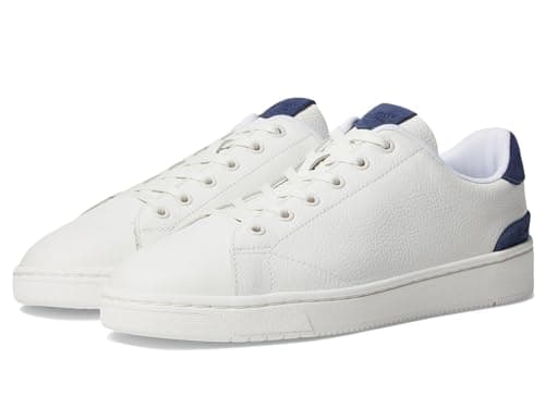 Image of TOMS Men's TRVL LITE 2.0 Low Sneaker, Bright White/Cadet Blue Leather, 8.5 UK