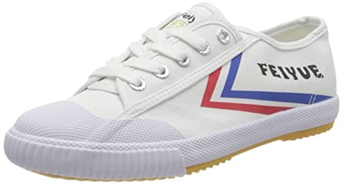 Image of Feiyue Unisex Fe Lo 1920 Canvas Sneaker, White Blue Red, 9 UK