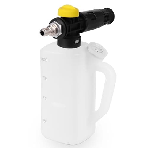 Image of Fai Top Adjustable Foam Nozzle, 1 Litre Adjustable Spray Nozzle Foam Lance with Shampoo Measuring Cup for 1/4 Inch Quick Connection Pressure Washer