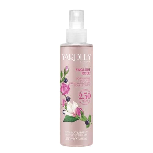 Image of English Rose Fragrance Mist by Yardlley – Refreshing Floral Body Spray, 200ml