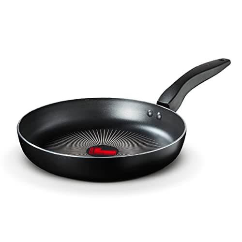 Image of Tower T700311 SmartStart Gourmet 28cm Aluminium Frying Pan with Easy Clean Aeroglide Non-Stick, Long Lasting, Induction Compatible, Oven Safe, PFOA Free, Black