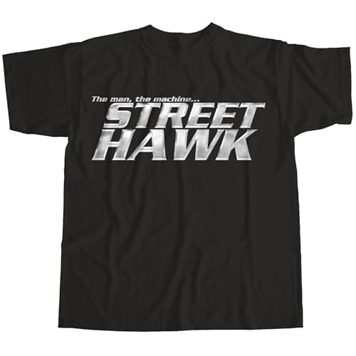 Image of Robot Rave Street Hawk T-Shirt (UK, Alpha, XXL, Regular, Regular, Black)