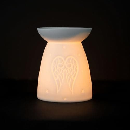 Image of Tech Island Jewelry - Ceramic Wax Warming Burner & Melt Diffuser for Essential Oils & Air Freshener - Angel Wings