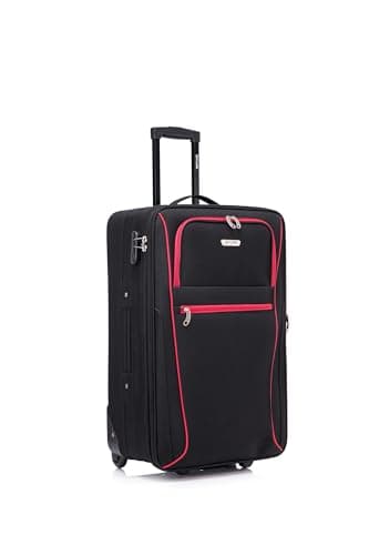 Image of Medium Suitcase 26" Super Lightweight Luggage 20% Expandable Combination Lock 2 Wheel Soft Shell Hold Check in Luggage for 15 to 20kg