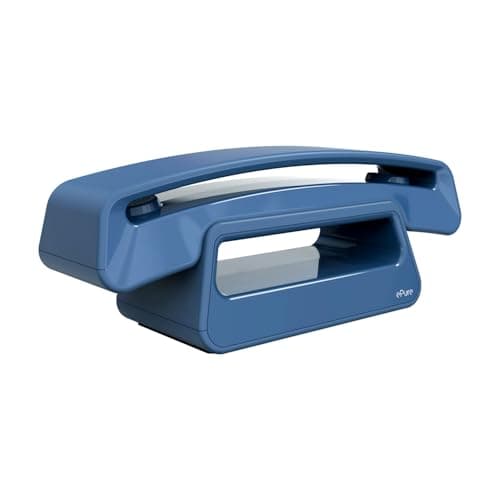 Image of ALCATEL ePure Iconic - DECT Cordless Phone - Classic Design - Large Highly Legible Graphic Display - Handsfree - Call Barring - Blue