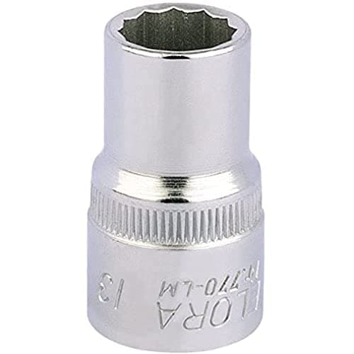 Image of Draper 24583 Elora Bi-Hexagon Socket, 1/2" Square Drive, 13mm, Blue