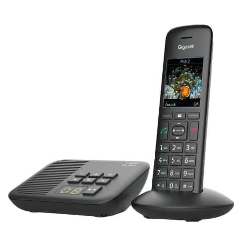 Image of Gigaset C570A DECT telephone Caller ID Black C570A, DECT telephone, Wireless handset, Speakerphone, 200 entries, Caller ID, Black