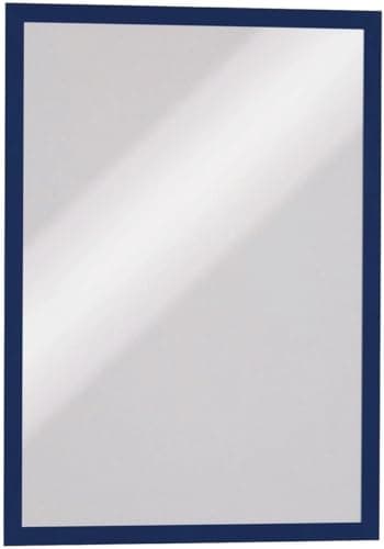 Image of Durable DURAFRAME Self-Adhesive Magnetic Frame | A3 Format In Dark Blue | Pack of 2 Frames | Document Frame for Professional Internal Signage