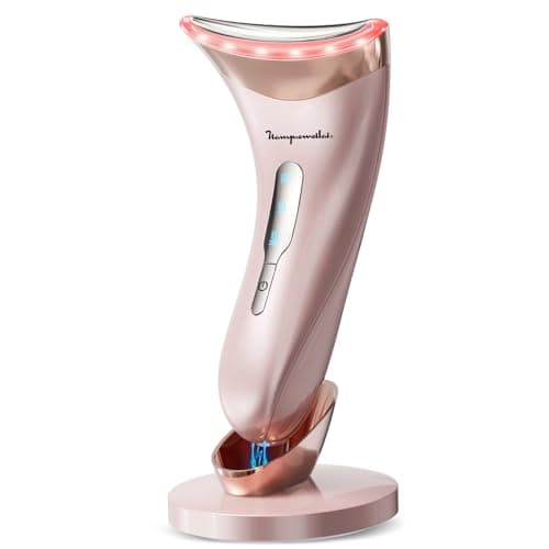 Image of Facial Massager Face Lifting Device: Electric Skin Tightening Machine Neck Lift with 45°C Heat EMS Massage - 3 LED Microcurrent Wand Anti-Wrinkle - Anti-Aging Neck Eye Massagers for Skin Care